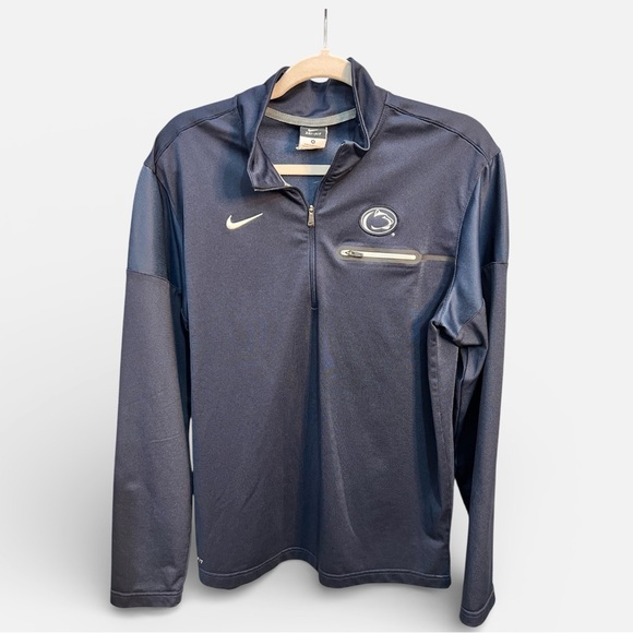 Nike Other - Nike Dri Fit Penn State Blue Long Sleeve Pullover 1/4 Zip Shirt Men’s Sz. Medium